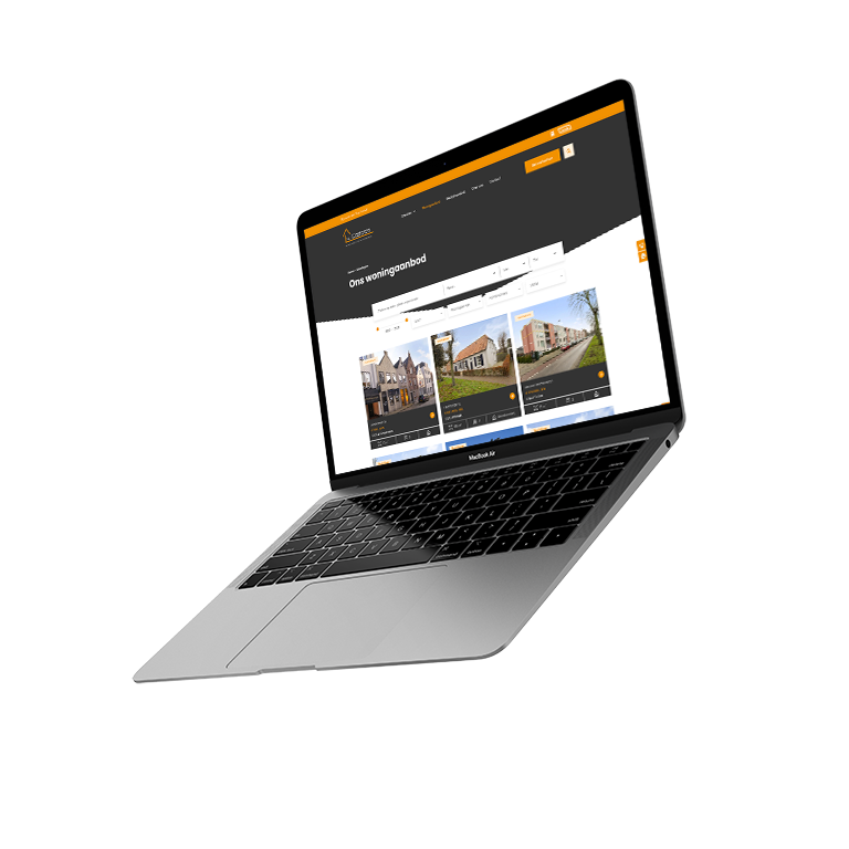 BEWISE Solutions - Makelaars website - Van Casteren Laptop